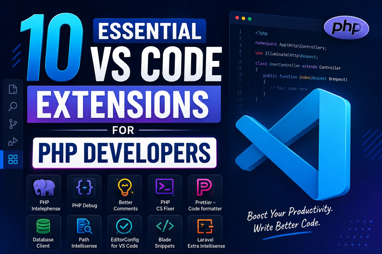 10 Essential VS Code Extensions for PHP Developers